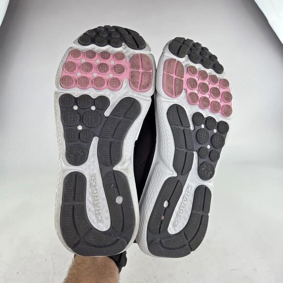 UNDER ARMOUR Charged Assert 10 Womens Sneakers US 9.5 Gray Pink Running Shoes - Picture 6 of 9
